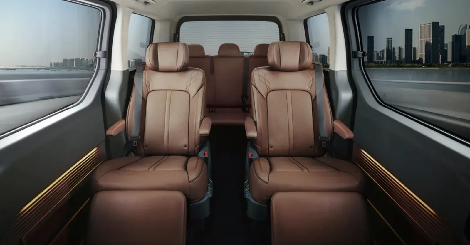 Hyundai Staria premium leather captain seats interior